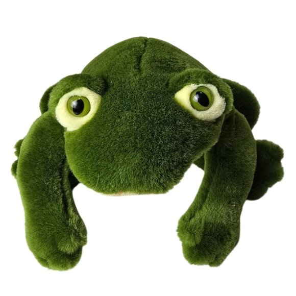Ty Beanie Buddies Plush Frog Green Soft Toy 15" Croaking Freddy - Picture 1 of 5
